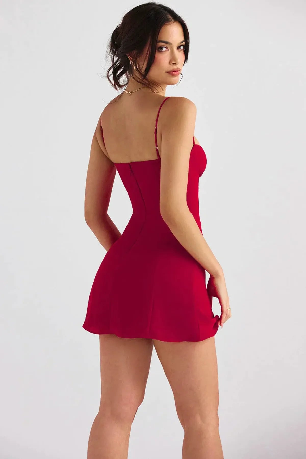 Red Cerry A Line Mini Dress