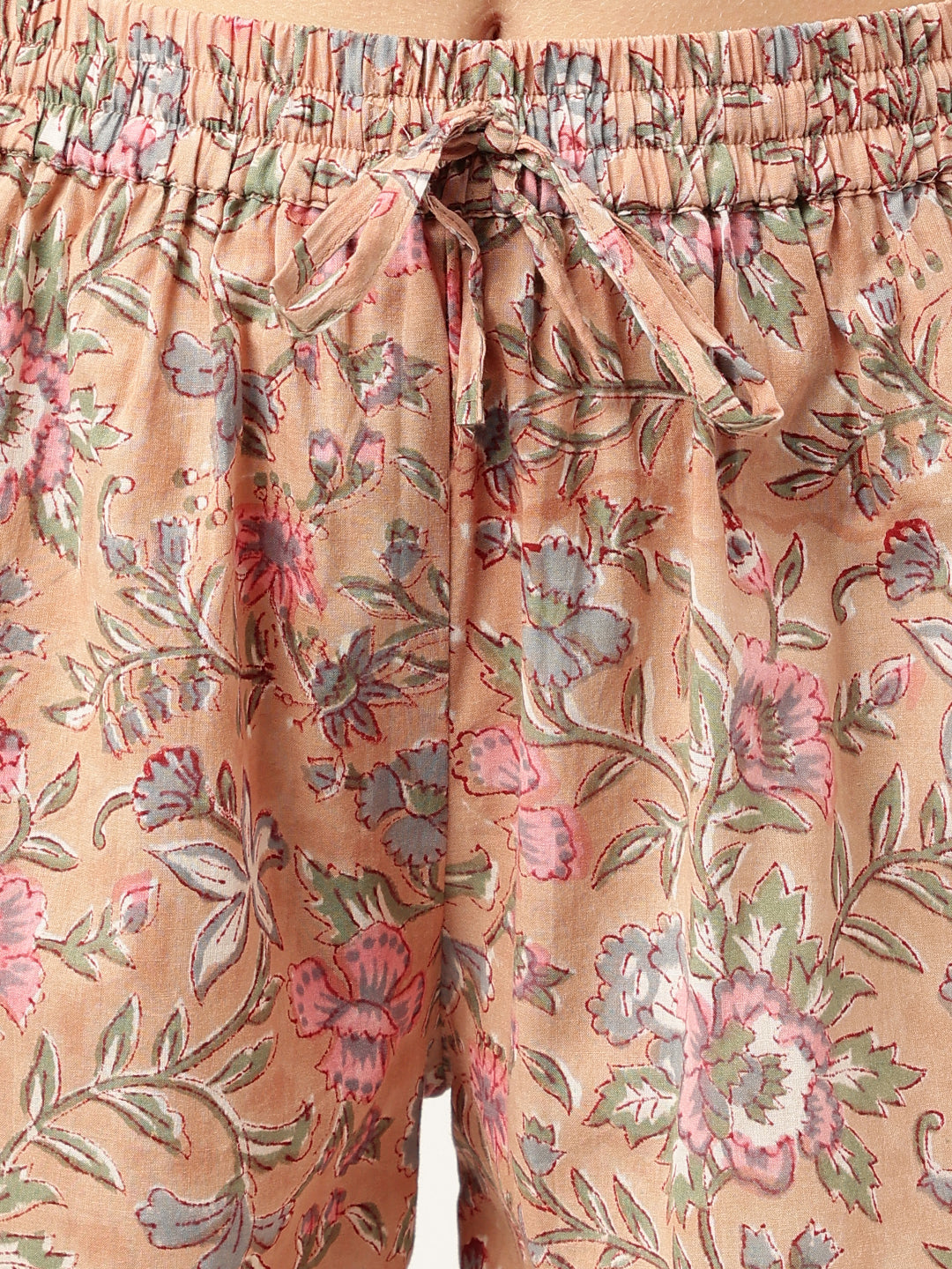 ElyoraFloral Printed Pure Cotton Short Night suit