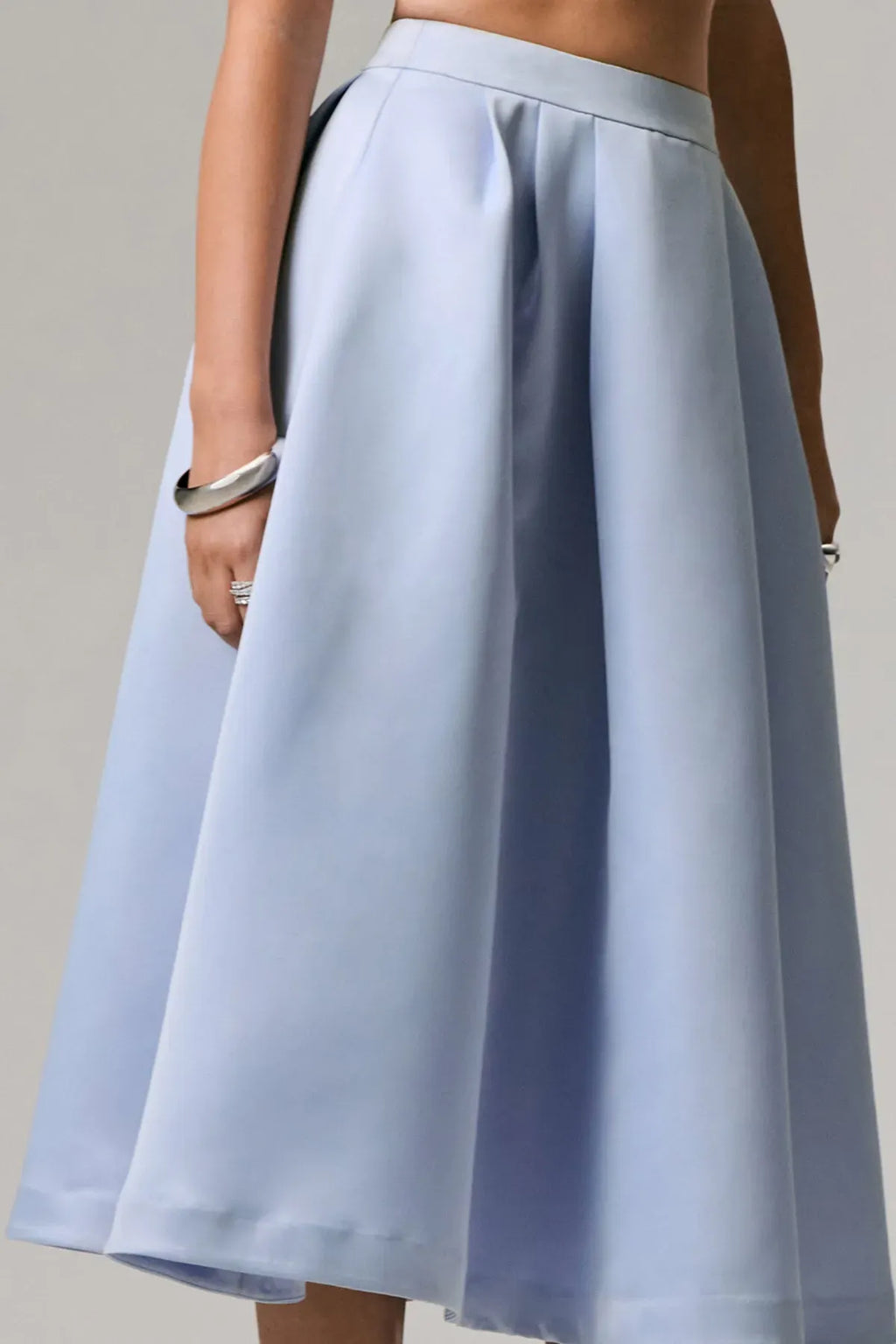 Blue-Sris-Satin-Top---Pleated-Midi-Skirt